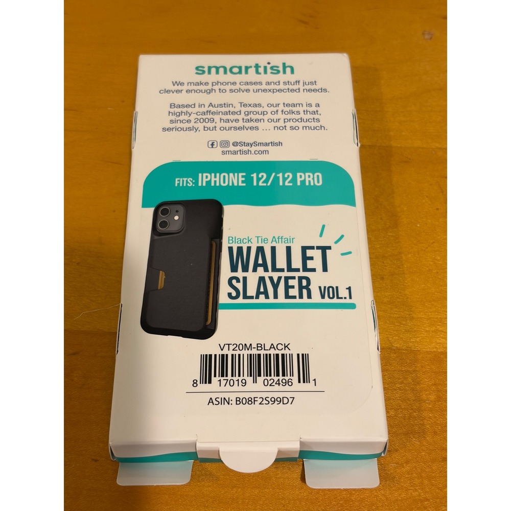 Smartish iPhone 12 12 Pro Wallet Case Wallet Slayer Vol. 1 Black
